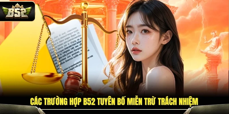 Trách nhiệm của người dùng miễn trừ trách nhiệm B52